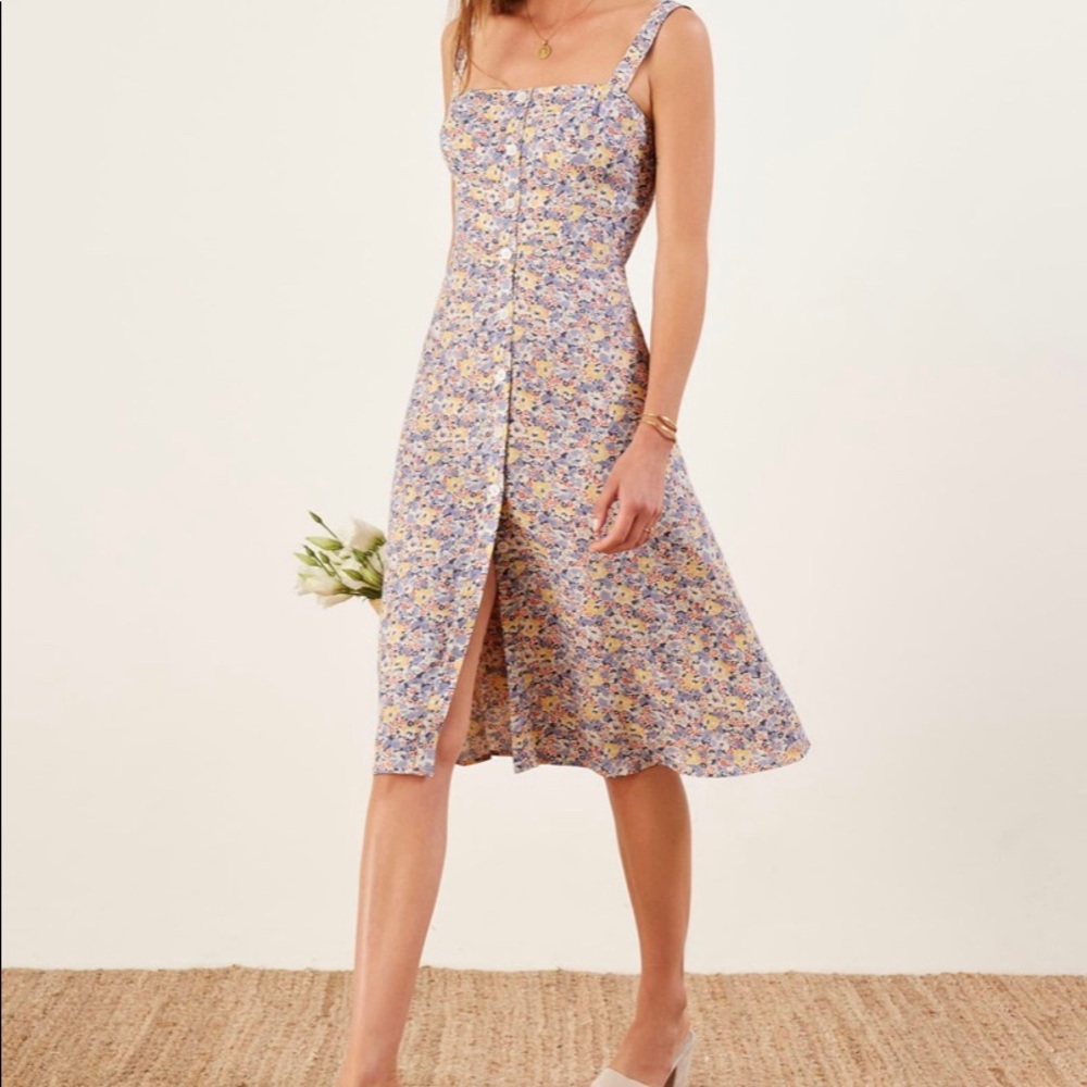 Reformation Persimmon Dress in Dolores Floral